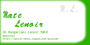 mate lenoir business card
